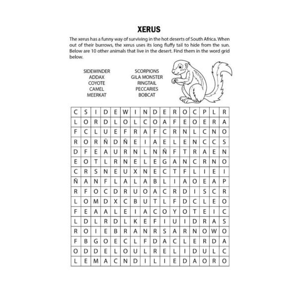 Word Search PDF Printable, Plants and Animals, for Ages 7 and Up - Image 3