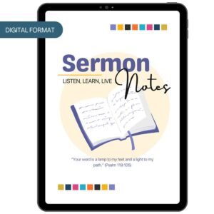 sermon-notes-writing-journal